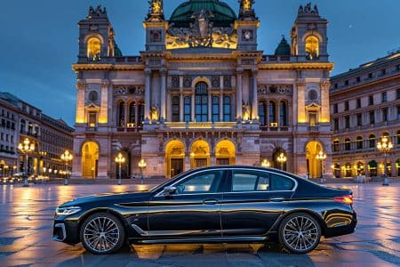 Cette BMW 550e xDrive : Un Luxe Inaccessible Qui Éblouit Devant le Théâtre Historique de Buenos Aires !