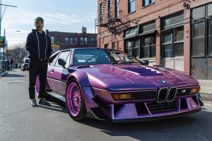 Découvrez l'exclusivité ultime : Ronnie Fieg dévoile son BMW M1 envoûtant en Techno Violet !