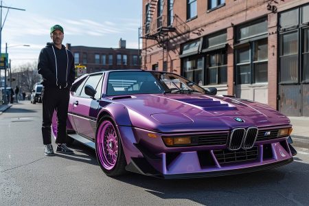 Découvrez l'exclusivité ultime : Ronnie Fieg dévoile son BMW M1 envoûtant en Techno Violet !