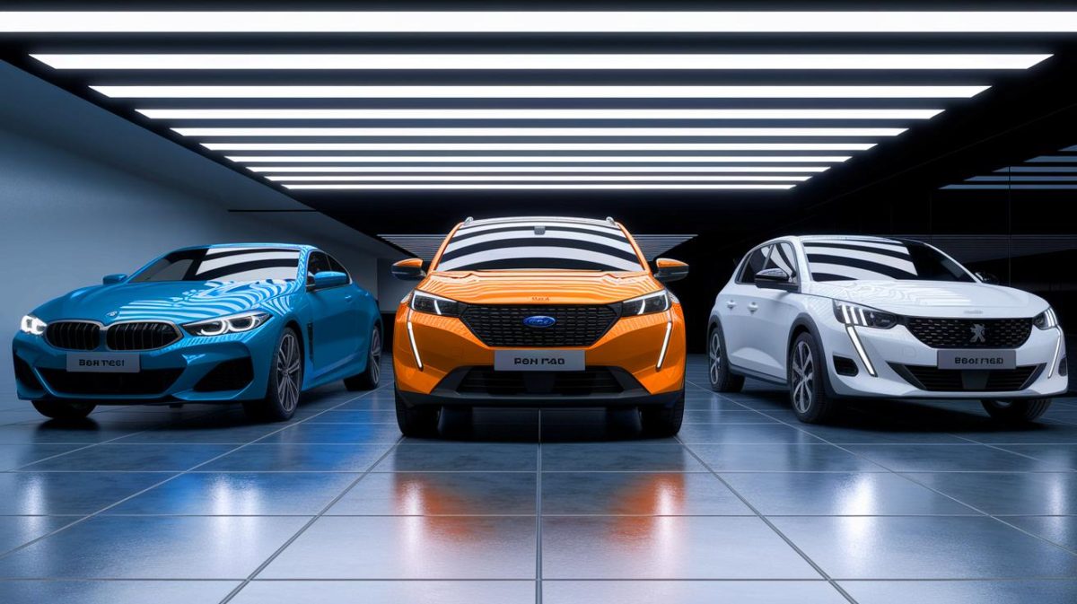Illustration de la comparaison de la fiabilité entre BMW et d'autres marques automobiles (création par IA, illustration non réaliste). Crédit : Ideogram.