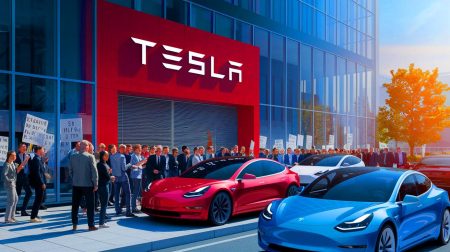 Illustration de la crise actuelle chez Tesla, entre défis financiers et réputationnels (création par IA, illustration non réaliste). Crédit : Ideogram.