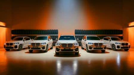 Illustration de la diversité des générations de BMW X5 et leur évolution en termes de fiabilité (création par IA, illustration non réaliste). Crédit : Ideogram.
