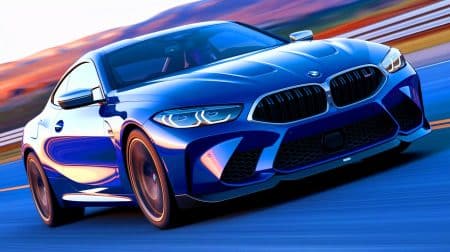 Illustration de la vitesse et de la performance des modèles BMW les plus rapides (création par IA, illustration non réaliste). Crédit : Ideogram.