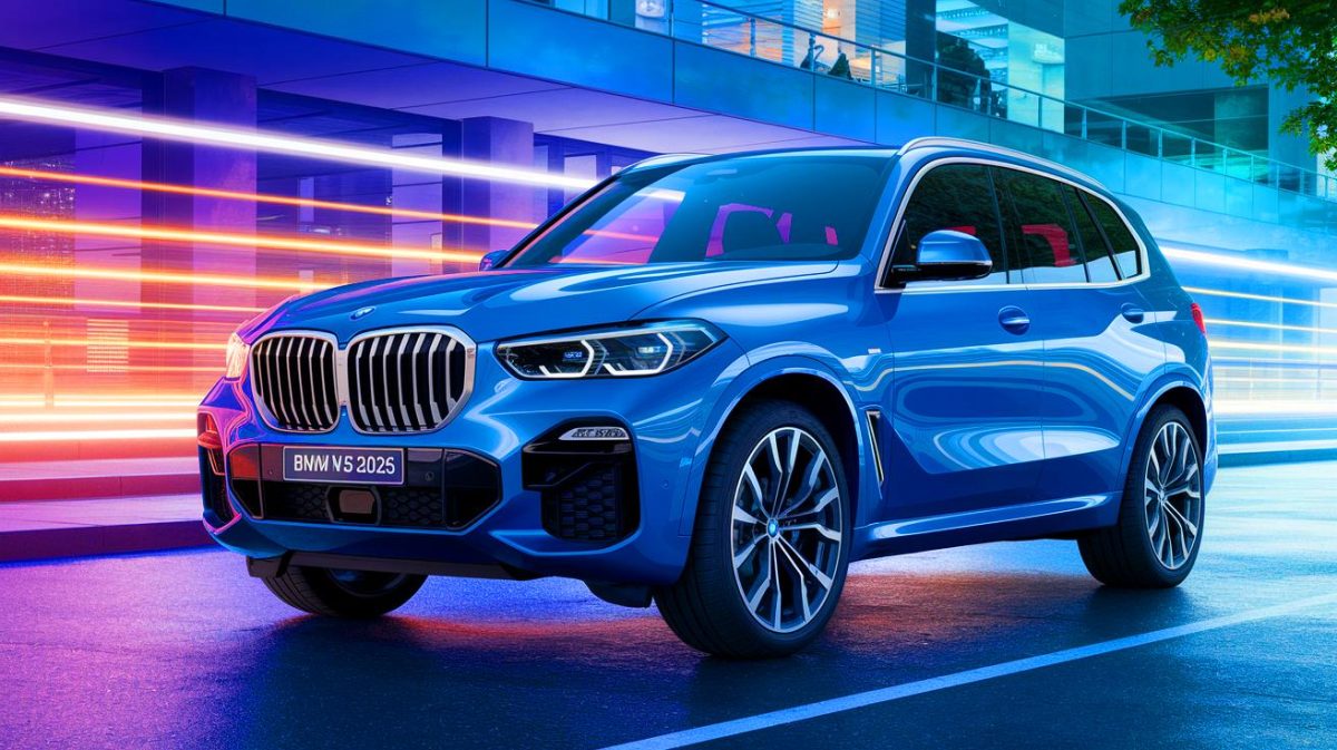 Illustration de l'avenir du BMW X5 2026 avec des motorisations électriques et à hydrogène (création par IA, illustration non réaliste). Crédit : Ideogram.
