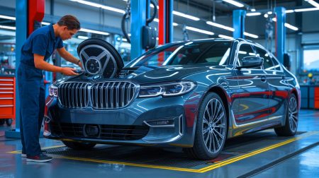 Illustration de la crise des airbags défectueux TAKATA touchant les véhicules BMW. Image réalisée par IA.