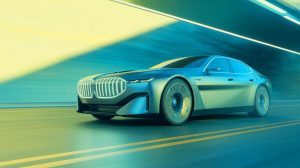Illustration de la collaboration entre BMW et DeepDrive sur le moteur électrique à double rotor. Image réalisée par IA.