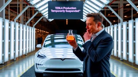 Illustration de la transition de Tesla vers les véhicules à hydrogène