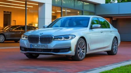 Illustration de la BMW 330i de 2023 prêtée par le concessionnaire à Ava Brinton