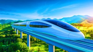 Illustration du projet Hyperloop en Chine visant à révolutionner le transport ferroviaire