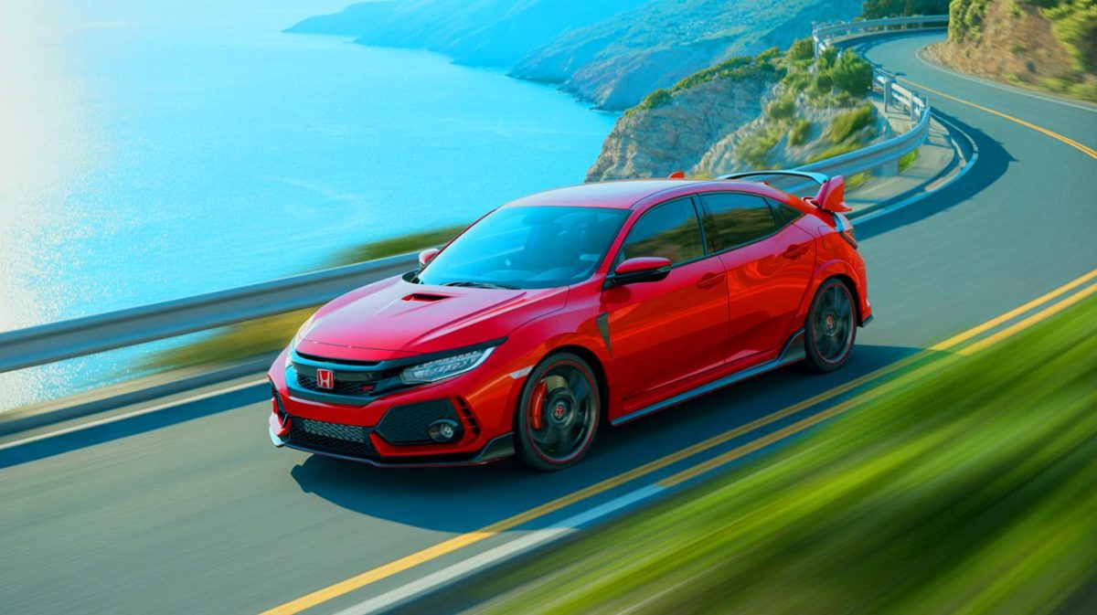 Illustration de la Honda Civic Type R retrouvée après un vol dans une allée résidentielle