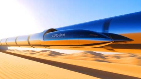 Illustration de la technologie Hyperloop en développement en Inde