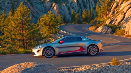 Illustration de l'Alpine A390, le nouveau SUV électrique au design audacieux et aux performances remarquables.