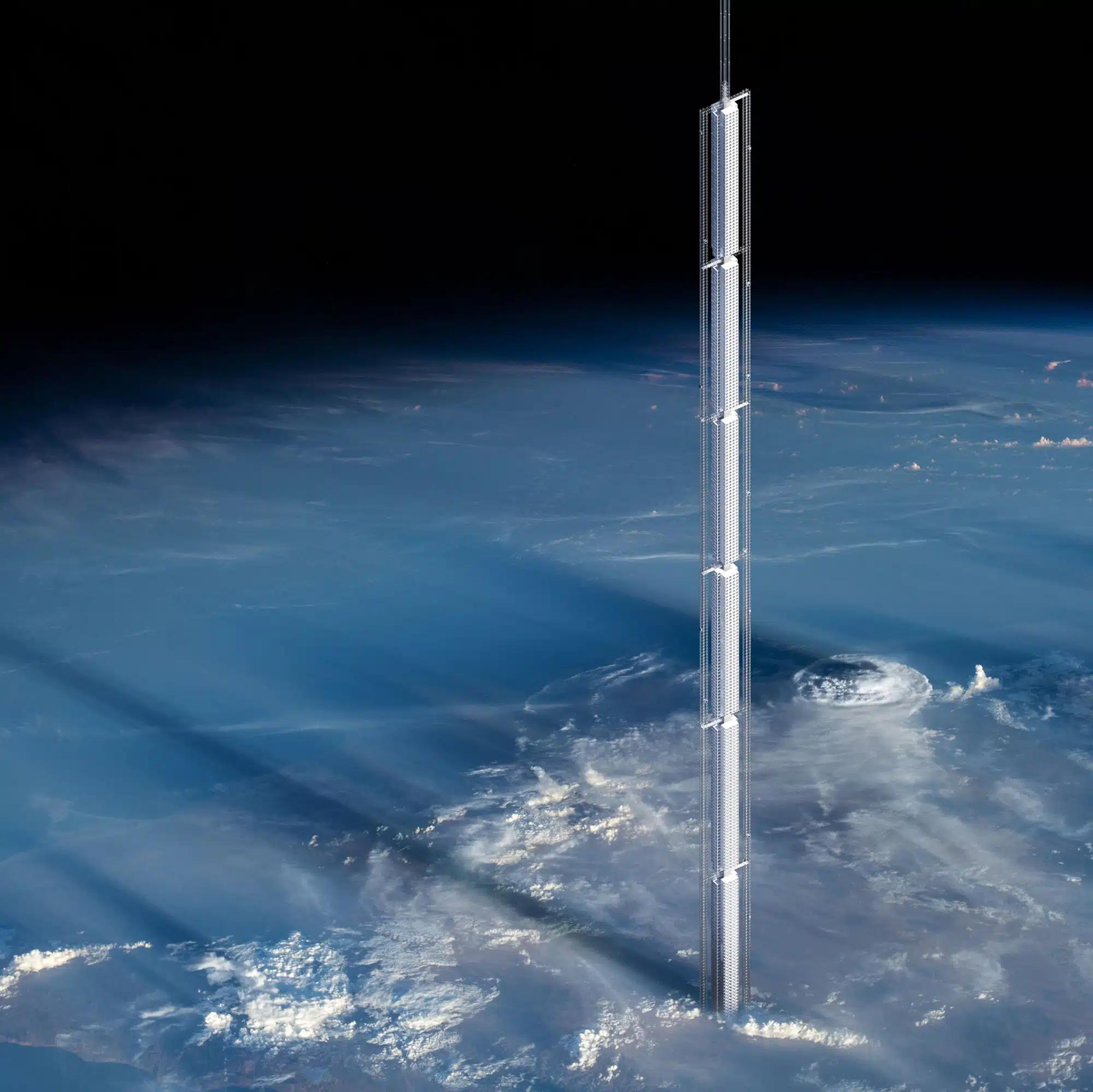 Une agence d'architecture de New York envisage de construire une tour futuriste suspendue à un astéroïde au-dessus de Dubaï.
