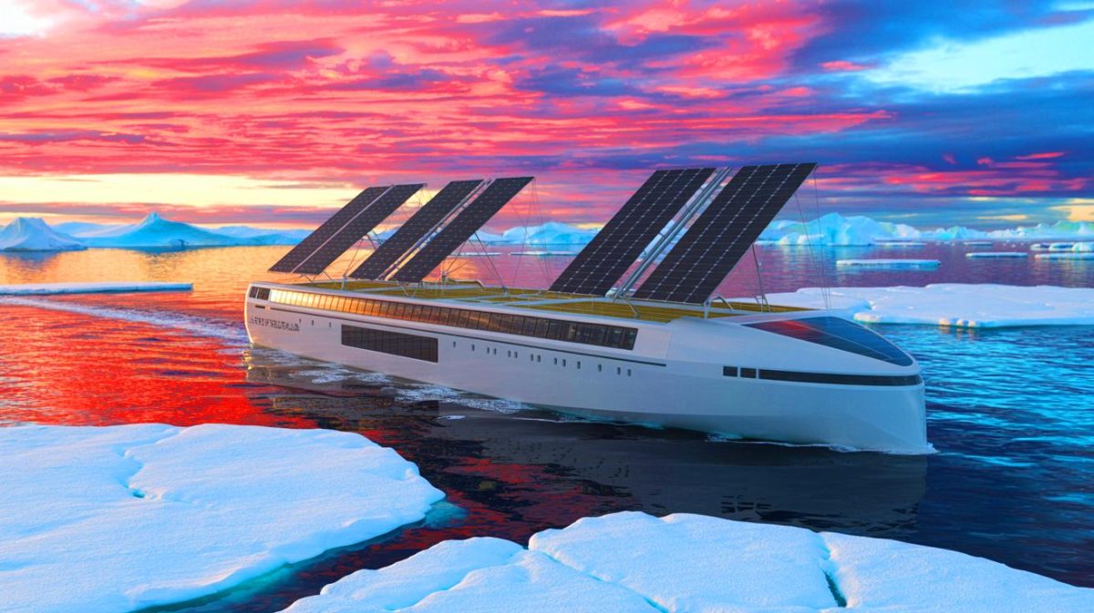 Illustration de Captain Arctic, le navire polaire à émissions réduites. Image réalisée par IA.