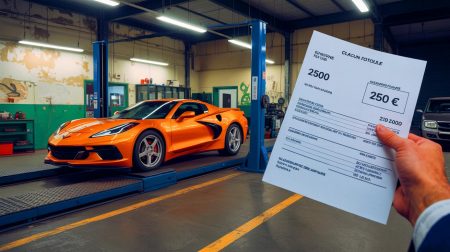 «Aussi cher qu’une Clio de 2006» : cet hypercar pulvérise les idées reçues sur le coût d’entretien des voitures d’exception Illustration de la Chevrolet Corvette Z06 dans un garage moderne et élégant