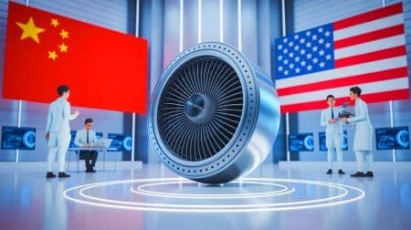 Illustration de la collaboration pour le développement de moteurs électriques innovants entre la Chine et les États-Unis