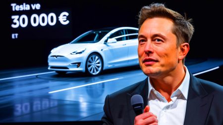 Illustration de la future voiture électrique abordable de Tesla.