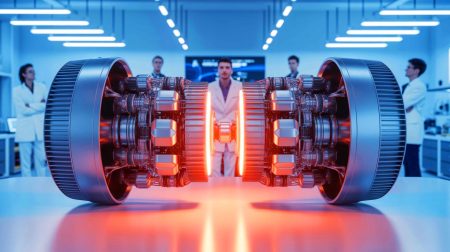 Illustration de la technologie des moteurs électriques utilisant des nanotubes de carbone.