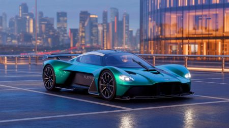 Illustration de l'Aston Martin Valkyrie Lego Technic. Image réalisée par IA.