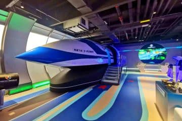 Illustration de la Chine développant un train à sustentation magnétique atteignant 1 000 km/h