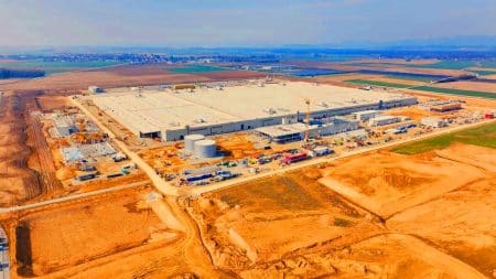 Illustration de l'usine de production de batteries de BMW en Bavière.
