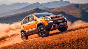 Illustration de la Fiat Grande Panda 4x4 Manifesto, héritière moderne de la légendaire Panda 4x4. Image réalisée par IA.