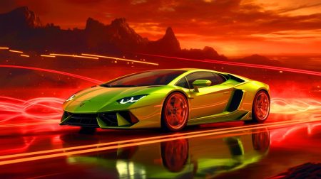 Illustration de la Lamborghini Temerario avec un moteur V8 fonctionnant au carburant synthétique