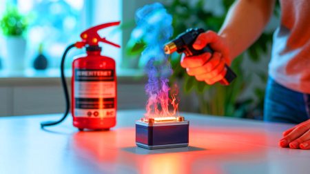 Illustration de la détection précoce des fuites de gaz dans les batteries lithium-ion