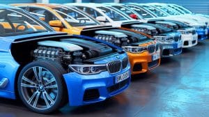 Illustration de différents modèles BMW ayant des problèmes de fiabilité. Image réalisée par IA.