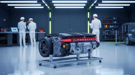 Illustration de l'innovation du moteur à six temps de Porsche