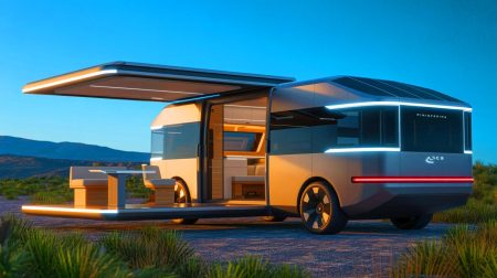 Illustration de l'AI-THd, le motorhome innovant d'AC Future et Pininfarina, présenté au CES 2025.