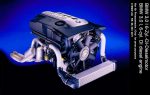 Illustration de la baie moteur d'une BMW équipée du moteur M57.