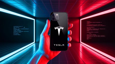 Illustration de l'hypothétique téléphone 𝕏 d'Elon Musk, générée par intelligence artificielle.