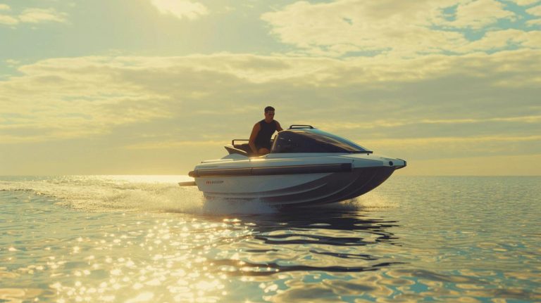 « J’ai cru qu’il décollait » : l’Overboat, ce mini-bateau électrique mi-jet-ski mi-catamaran, file au-dessus des vagues comme un drone marin