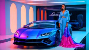 Illustration de la Lamborghini Miura arborant la teinte « Verde Scandal »