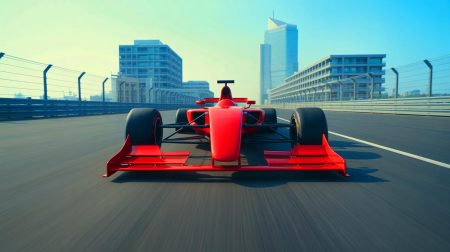 Illustration de la limousine GPLimo inspirée des voitures de course, générée par intelligence artificielle.
