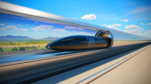 Illustration de l'étude de faisabilité d'un hyperloop entre Kansas City et Saint-Louis au Missouri.