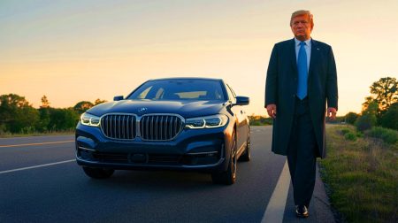 Illustration de l'usine BMW Spartanburg en Caroline du Sud, générée par intelligence artificielle.