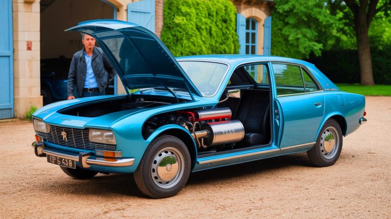 Un moteur de Tesla Model S dans une voiture au charme d’une Peugeot 504 provoque la colère des amoureux d’authenticité