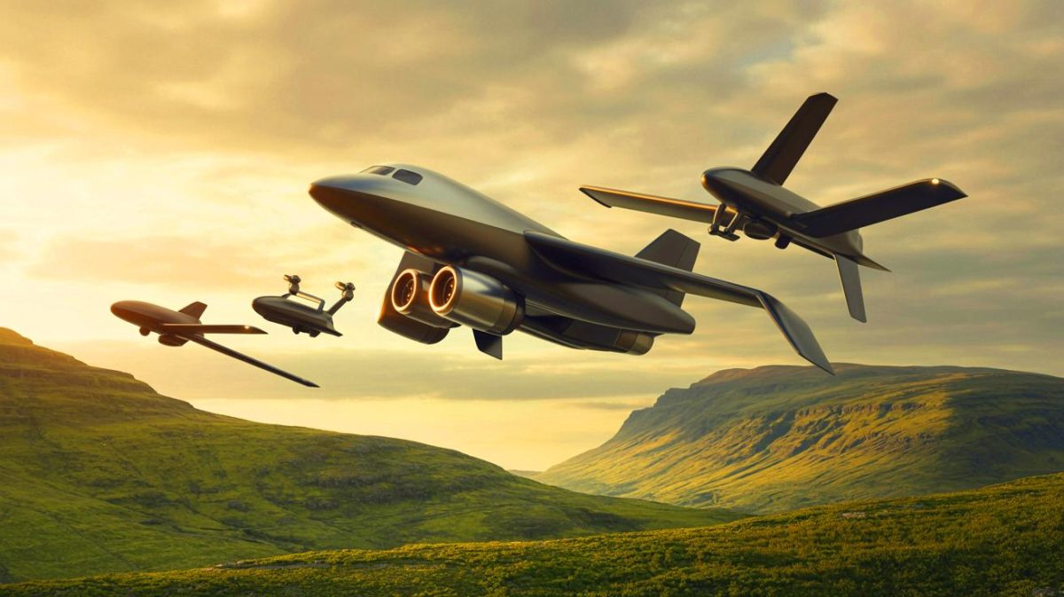 « Un seul avion, trois missions » : le jet Aeralis fabriqué en Écosse se transforme en drone, trainer ou ISR selon les besoins Illustration de l'assemblage d'un jet modulable Aeralis en Écosse, générée par intelligence artificielle.