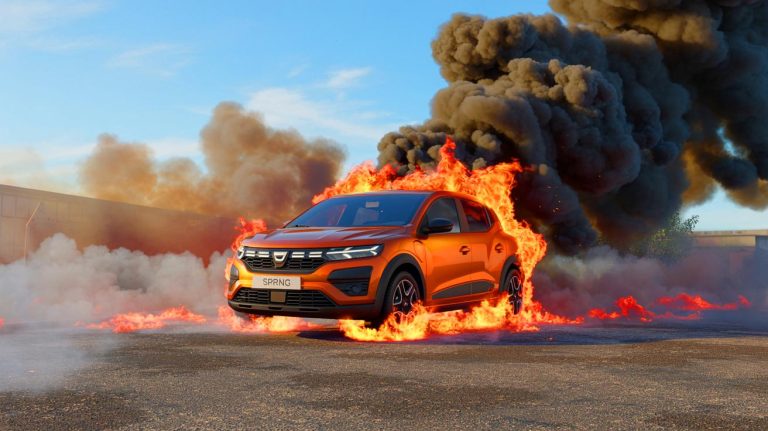 Une Dacia Spring en flammes : « Cette batterie devient un chalumeau géant » et soulève la colère des conducteurs face aux risques ignorés par le constructeur