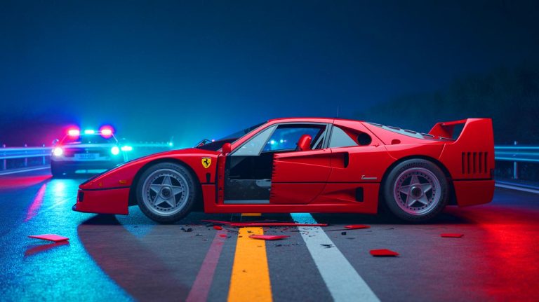 « J’ai vu ma F40 exploser » : après un crash avec un camion, il promet une récompense pour retrouver le responsable