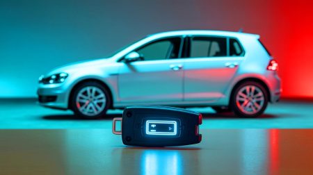 Illustration de fonctionnalités cachées des clés de voiture, générée par intelligence artificielle.