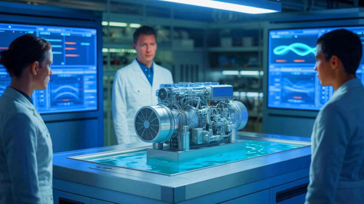 « Ce moteur à eau de 410 chevaux scandalise les ingénieurs » : il promet des performances folles avec seulement deux litres de carburant Illustration de la technologie du moteur à eau, une innovation promettant puissance et durabilité dans l'industrie automobile.