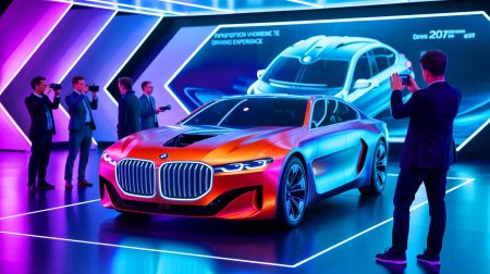 Illustration de la BMW Vision Driving Experience présentée au Salon Auto Shanghai, mettant en avant son design audacieux et ses innovations technologiques.