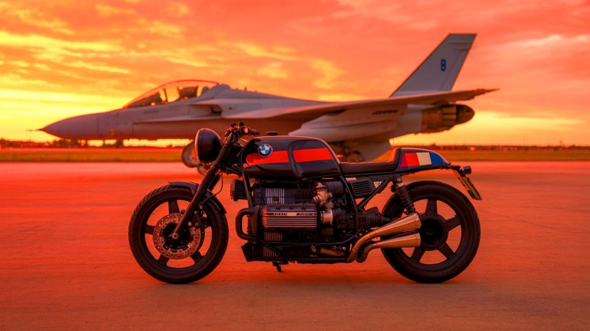 Illustration de la BMW K 100 Top Gun personnalisée par Jerem Motorcycles.