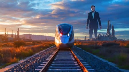 Illustration de l'échec du projet Hyperloop à Toulouse et ses implications économiques.