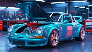« Ils osent défier ! » : ce bouleversement français choque l’Europe et menace des milliards d’euros en jeu Illustration de la transformation audacieuse d'une Porsche 911 avec un moteur V8 Hemi par Danton Arts Kustom.