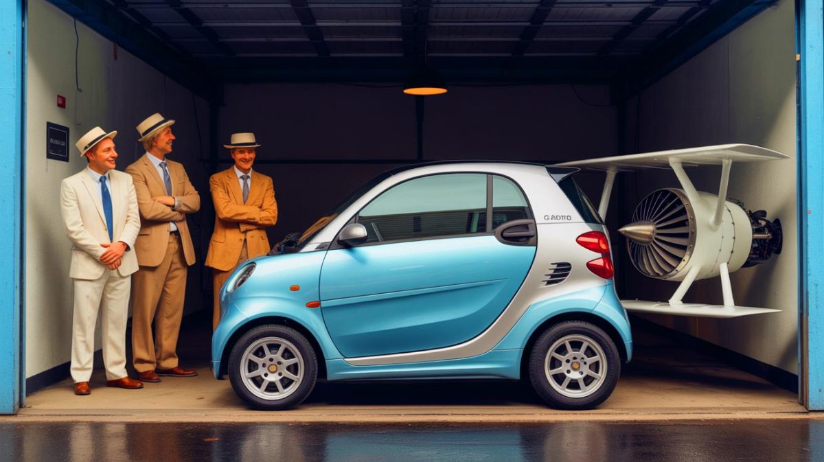 « Mettre un moteur d’avion là-dedans, c’est de la folie » : ce swap sur une voiture plus petite qu’une Smart scandalise les experts Illustration de l'intégration d'un moteur d'avion dans une Goggomobil des années 50.