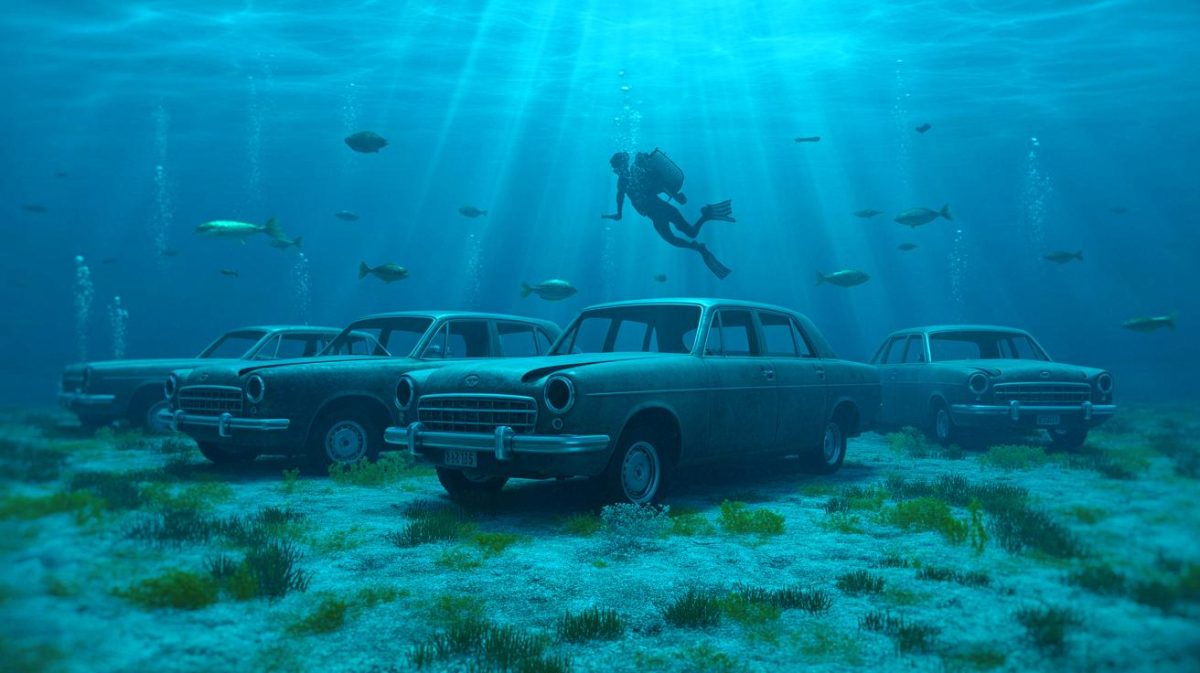 « Oh mon dieu, un trésor englouti ! » : découvrez les épaves de voitures oubliées au fond des Grands Lacs Illustration de voitures iconiques et ventes records dans l'industrie automobile.